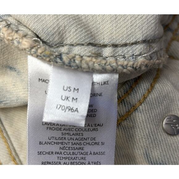 Free People Rumors Denim Jacket Women's Size M In Jones Tie Dye Blue NWT - Picture 9 of 10